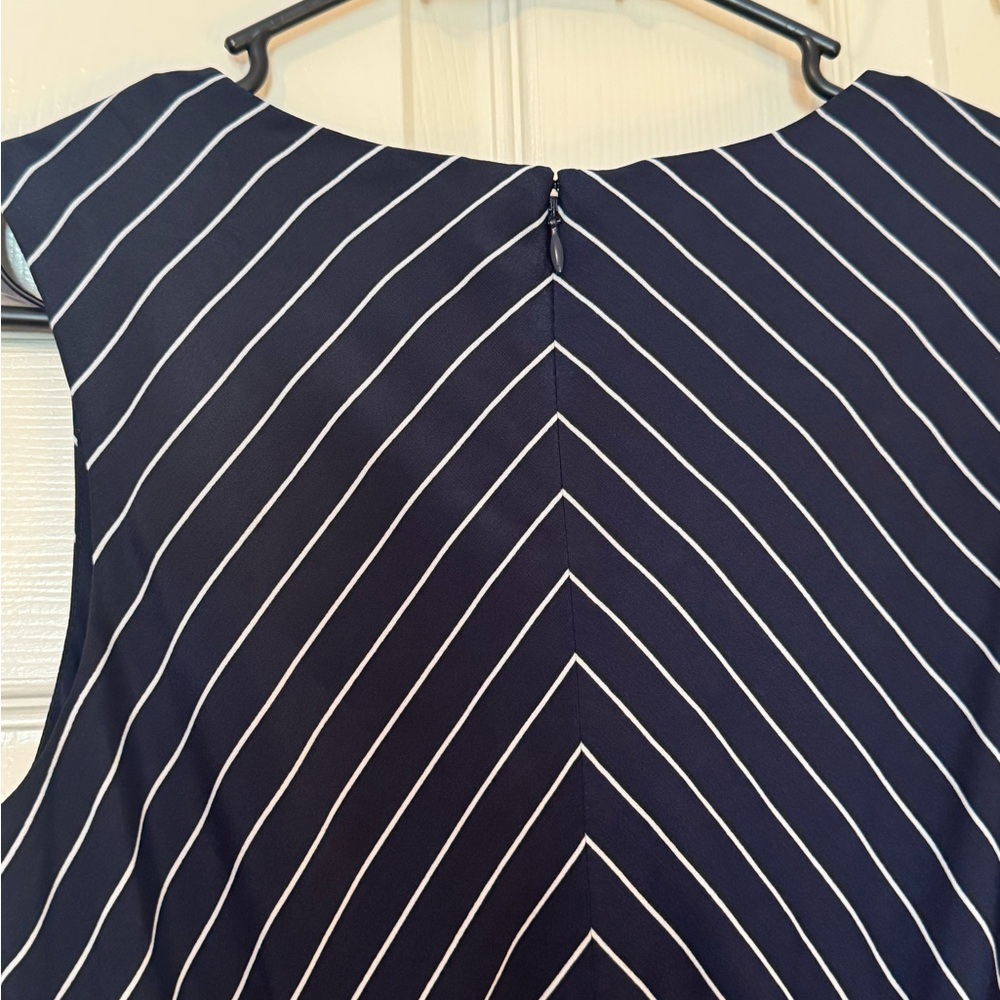J. Crew Navy and White Striped Mini Dress Size 2 - Picture 5 of 7